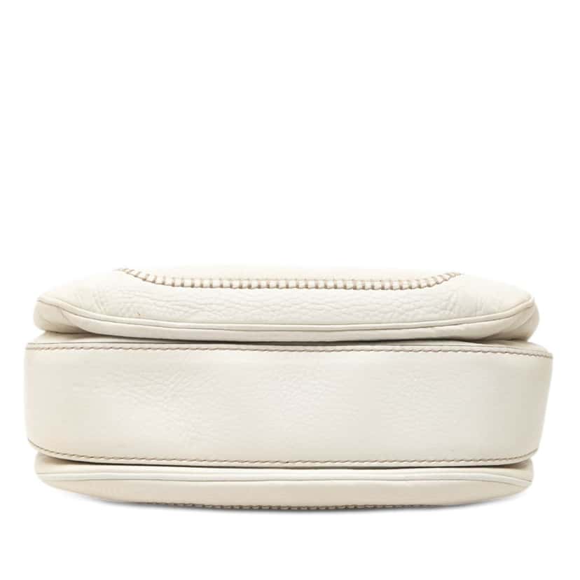 Gucci Medium GG Canvas New Bamboo Satchel White Very good condition - Inside View