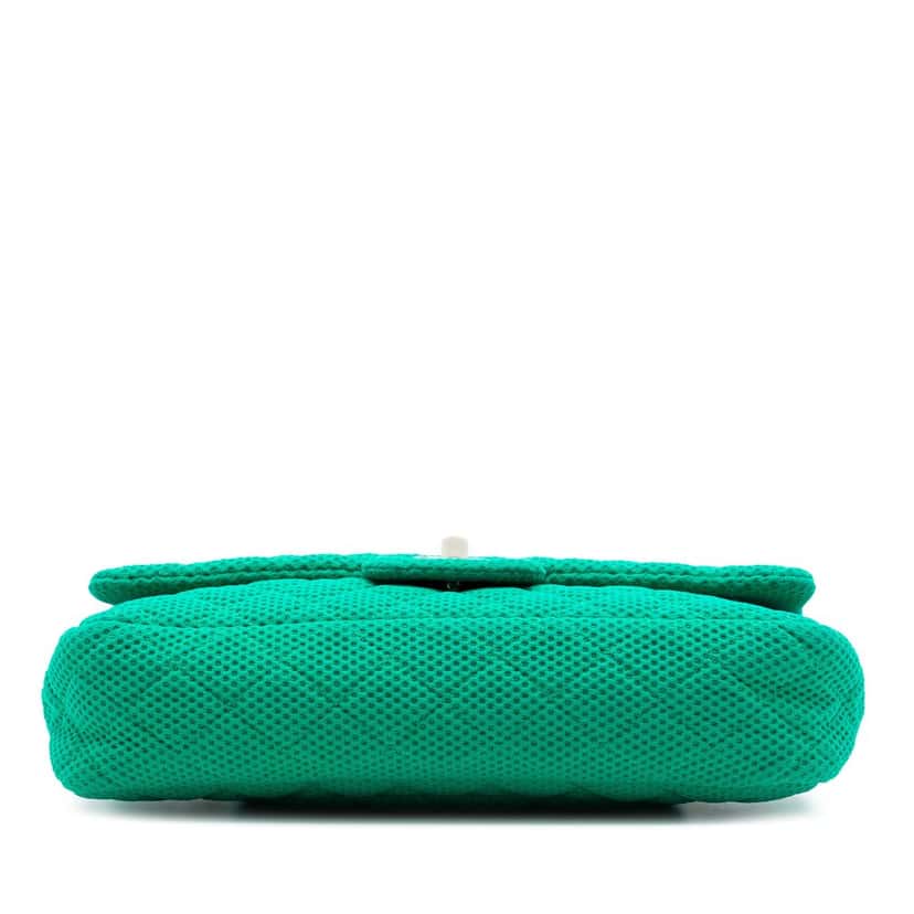 Chanel Medium Classic Mesh Single Flap Green Very good condition - Inside View