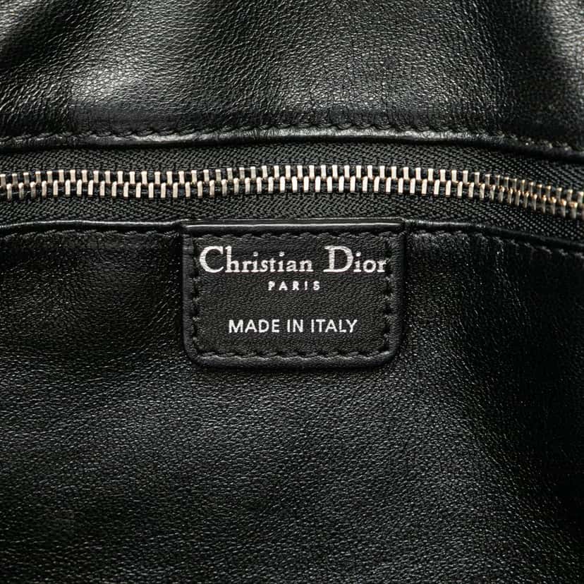 Dior Woven Lambskin Lady Dior Avenue Tote Black Leather Good condition - Box View