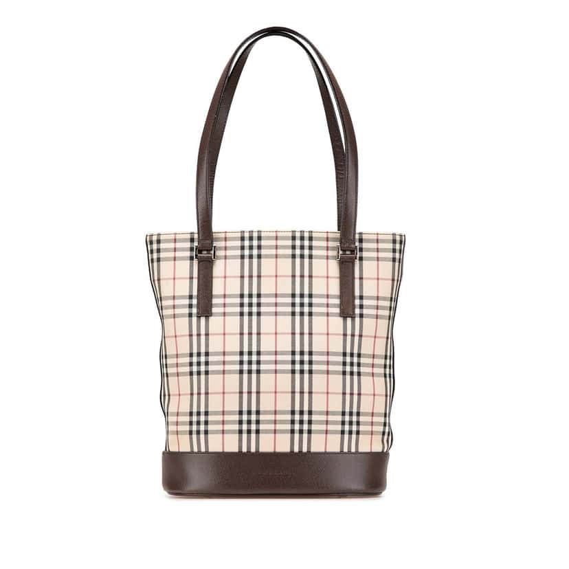 Burberry House Check Canvas Tote Beige Very good condition - Front View