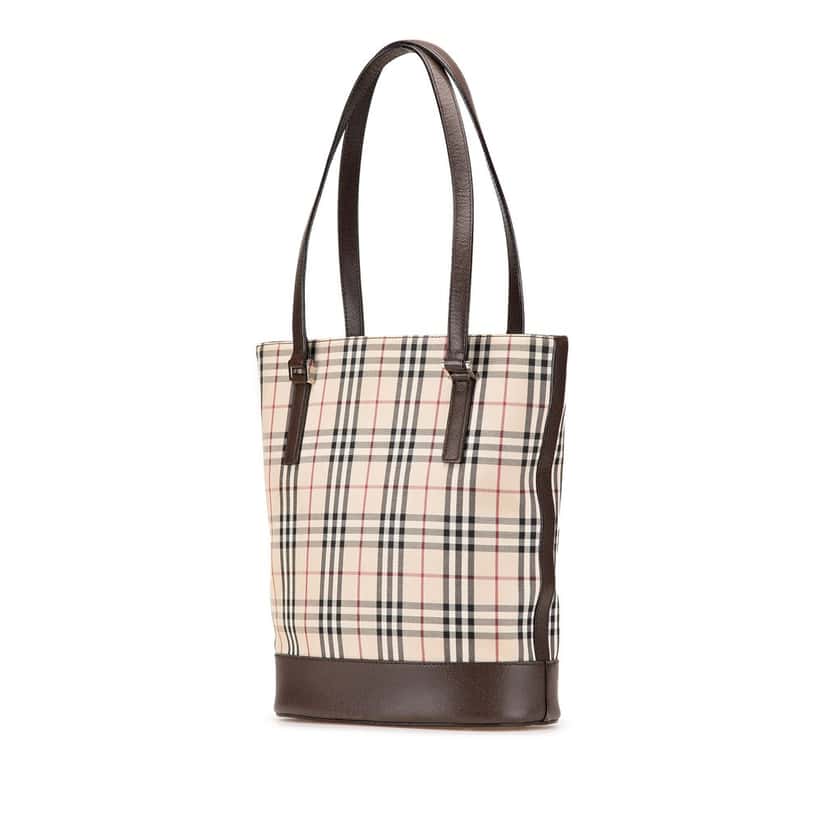 Burberry House Check Canvas Tote Beige Very good condition - Back View