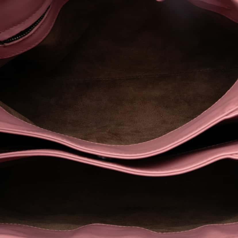 Bottega Veneta Small Nappa Intrecciato Roma Satchel Pink Leather Very good condition - Model View