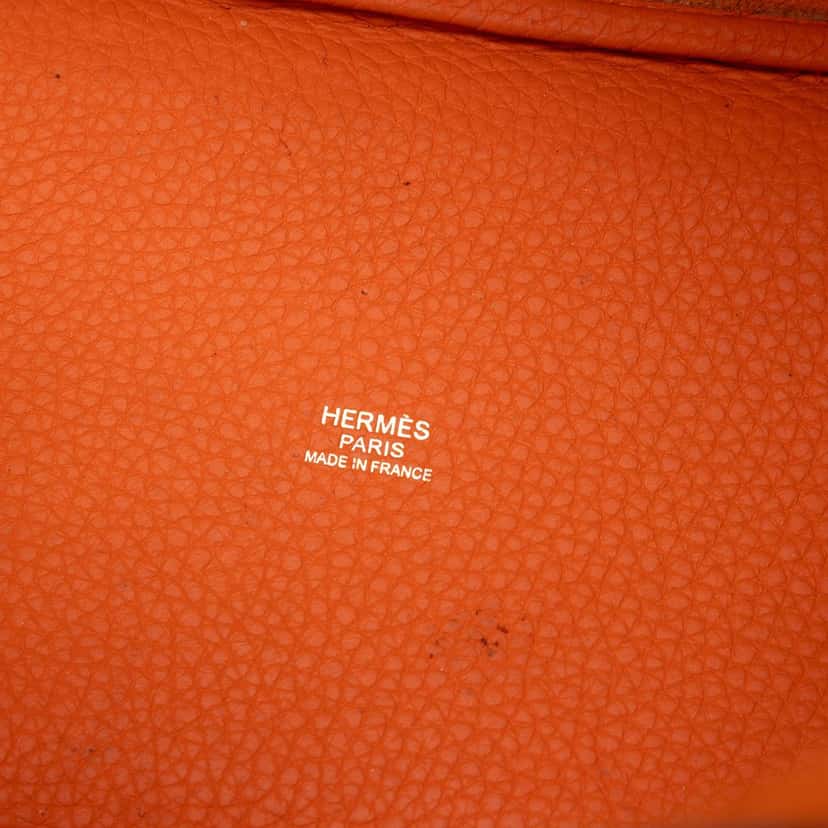 Hermès Clemence Picotin Lock 18 Orange Leather Very good condition - Box View