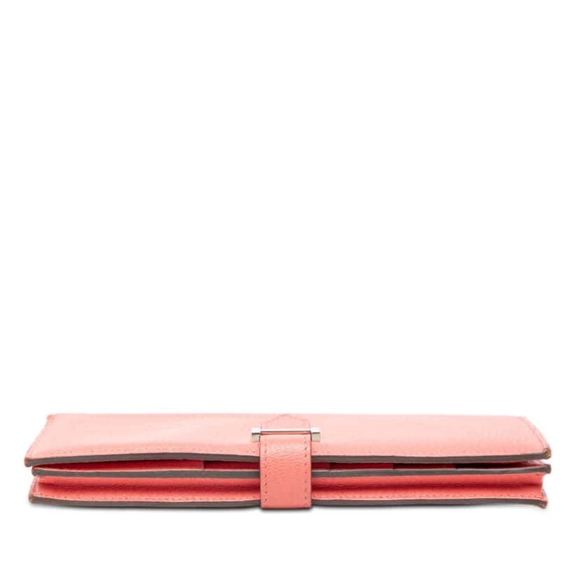 Hermès Chevre Mysore Bearn Long Wallet Pink Leather Very good condition - Inside View