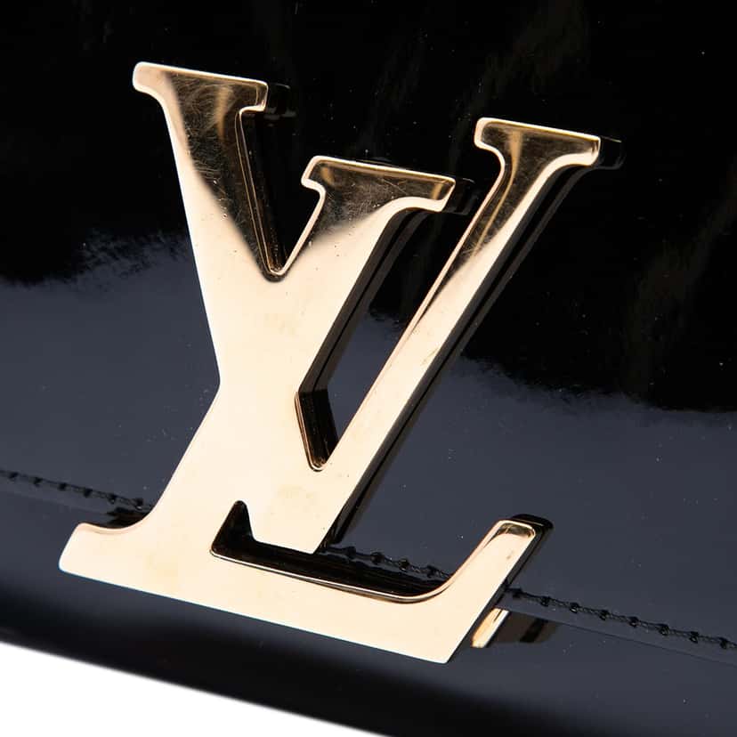 Louis Vuitton Vernis Louise Sliding Chain MM Black Leather Very good condition - Box View