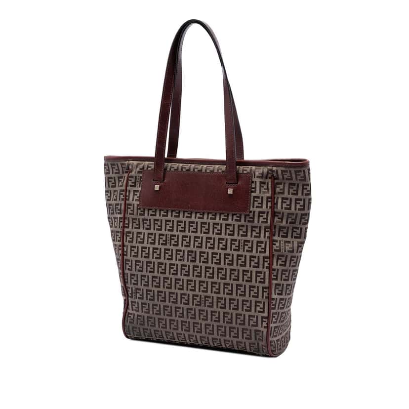 Fendi Zucchino Canvas Tote Brown Very good condition - Back View