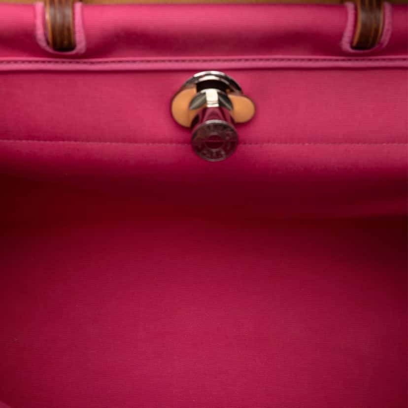Hermès Toile Herbag Zip 39 Pink Very good condition - Model View