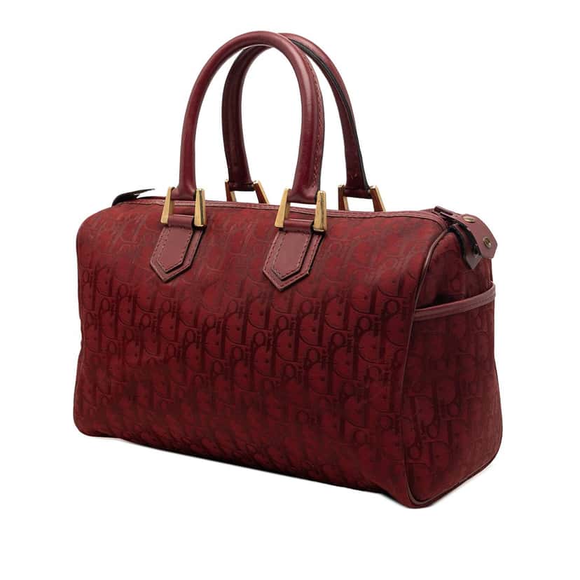 Dior Diorissimo Trotter Canvas Boston Bag Red Very good condition - Back View