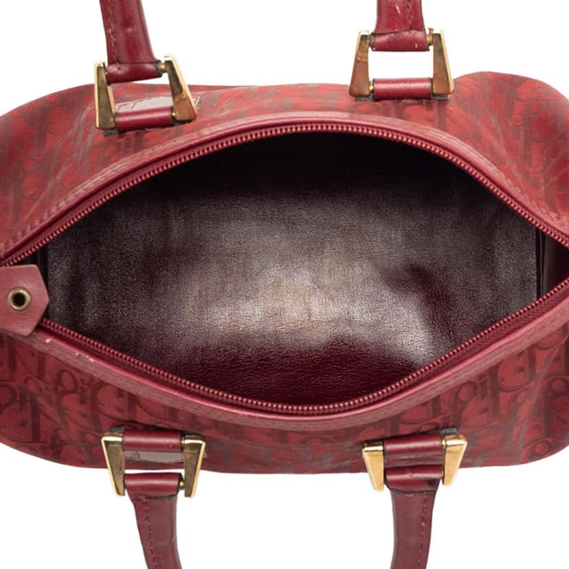 Dior Diorissimo Trotter Canvas Boston Bag Red Very good condition - Model View
