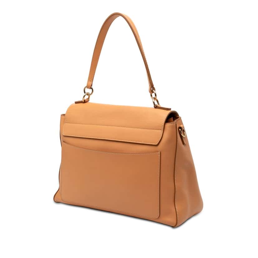 Chloé Medium Quilted Leather Faye Day Satchel Beige Leather Very good condition - Back View