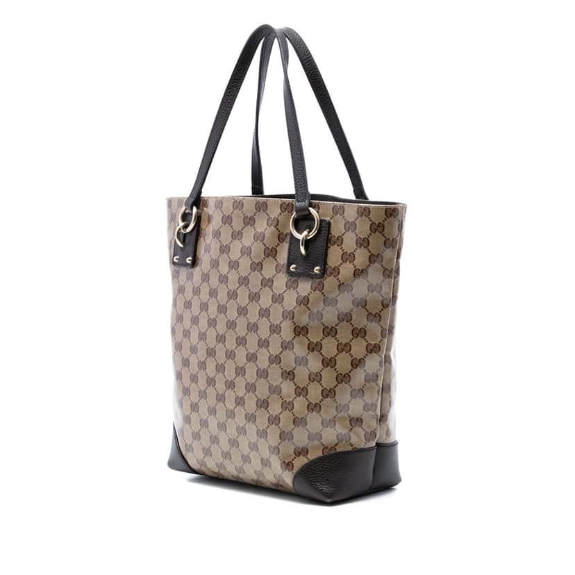 Gucci GG Crystal Vertical Charm Tote Beige Very good condition - Back View