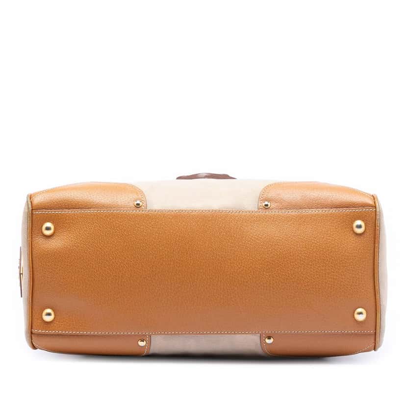 Prada Cinghiale Trimmed Canapa Top Handle Bag Beige Very good condition - Inside View