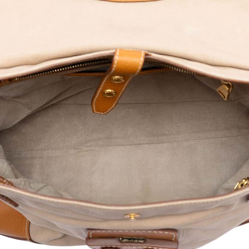 Prada Cinghiale Trimmed Canapa Top Handle Bag Beige Very good condition - Model View