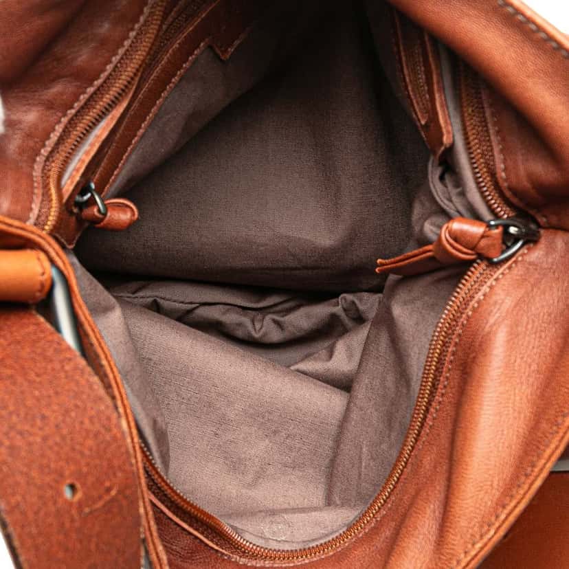 Bottega Veneta Intrecciato Trimmed Nappa Crossbody Brown Leather Very good condition - Model View
