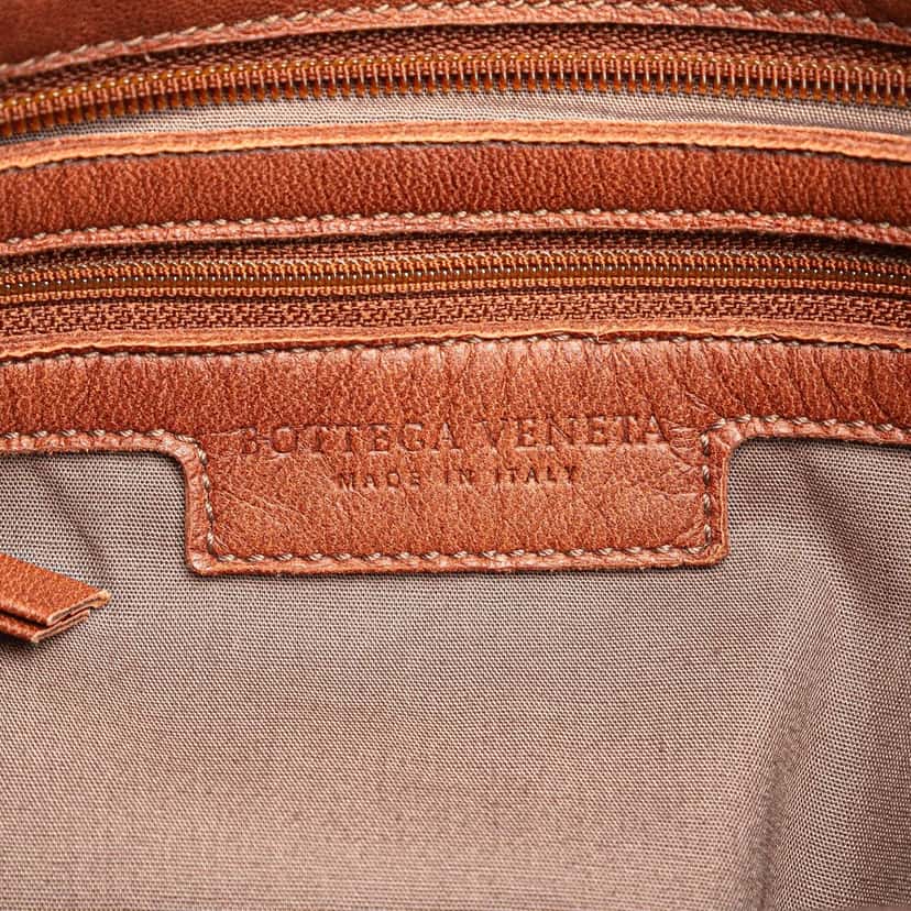 Bottega Veneta Intrecciato Trimmed Nappa Crossbody Brown Leather Very good condition - Box View