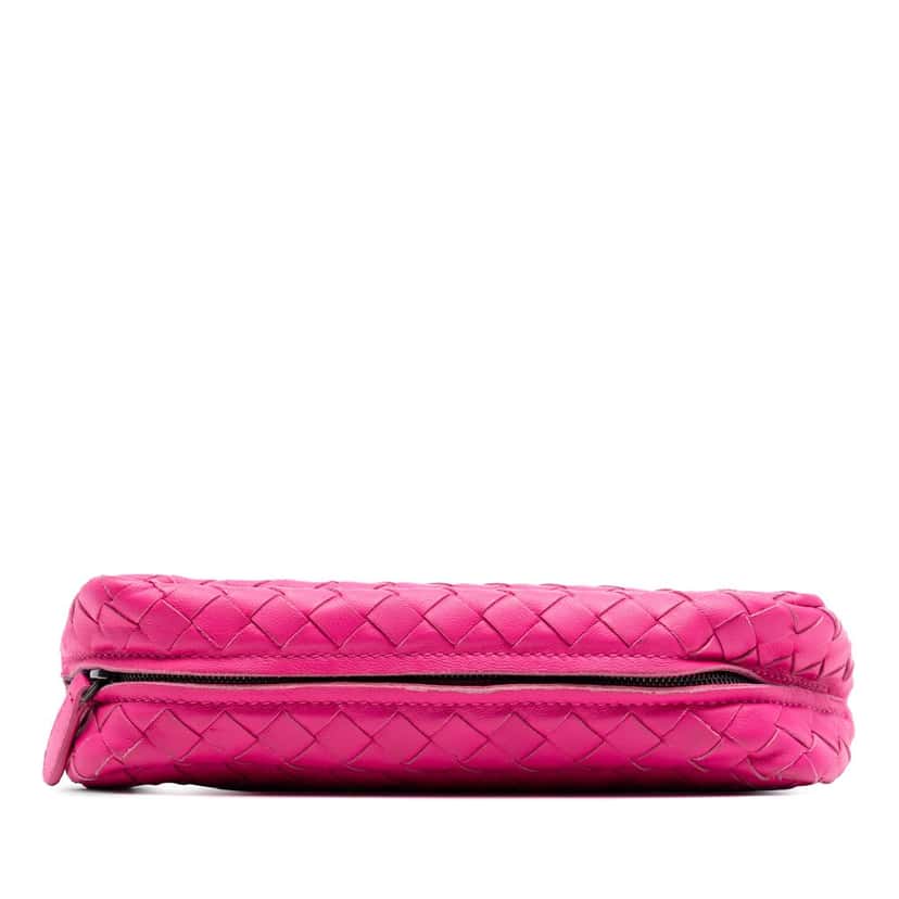 Bottega Veneta Mini Nappa Intrecciato Expandable Chain Flap Crossbody Pink Leather Very good condition - Inside View