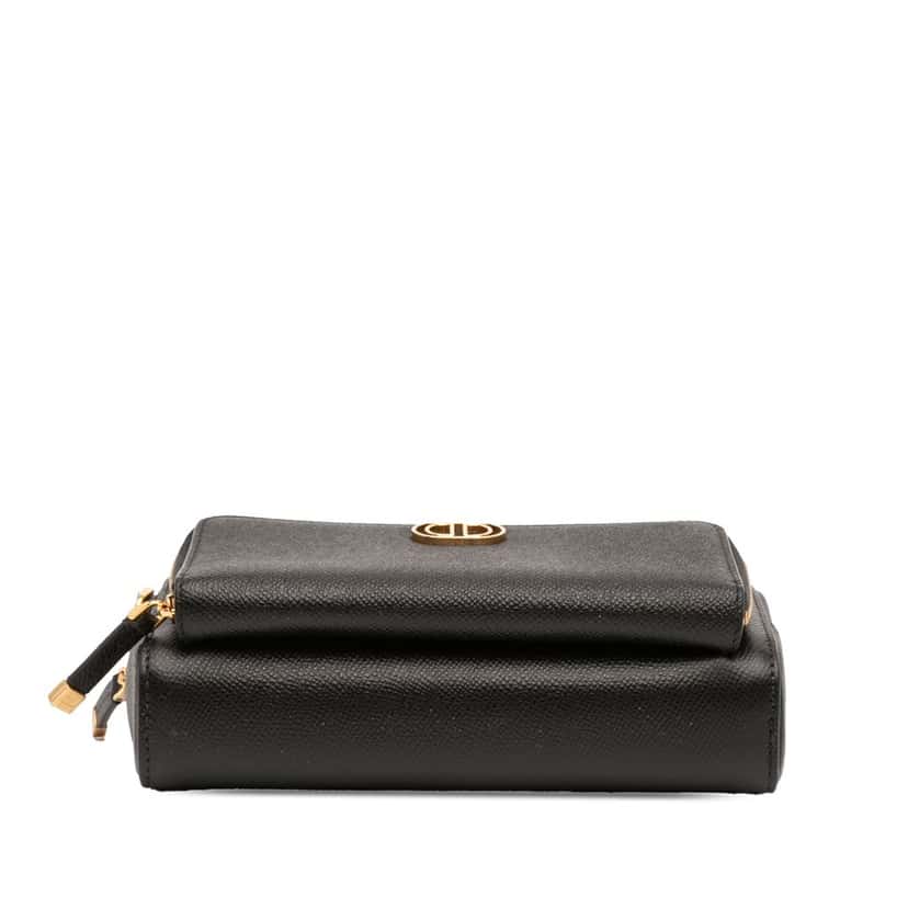 Dior Grained Calfskin Caro Double Pouch Black Leather Very good condition - Inside View