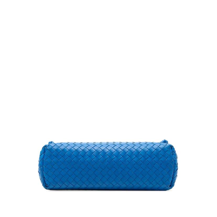 Bottega Veneta Medium Nappa Intrecciato Olimpia Shoulder Bag Blue Leather Very good condition - Inside View