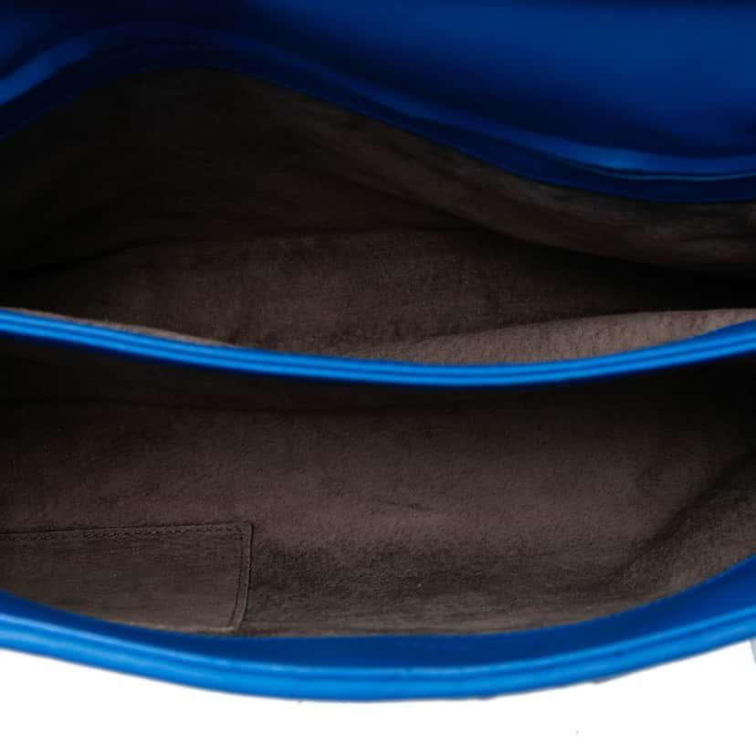 Bottega Veneta Medium Nappa Intrecciato Olimpia Shoulder Bag Blue Leather Very good condition - Model View