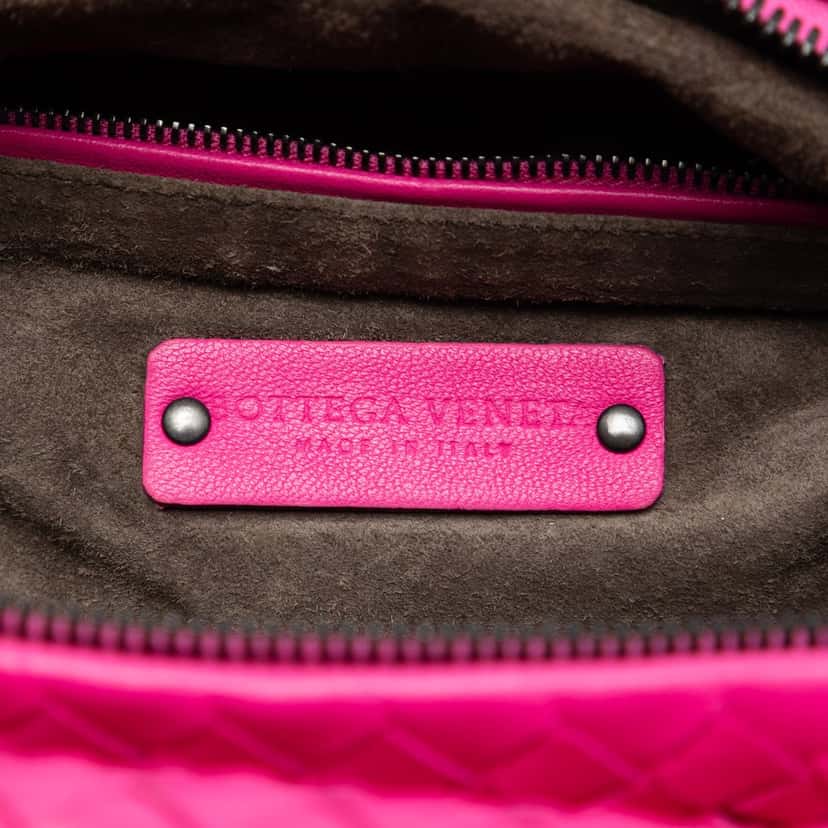 Bottega Veneta Nappa Intrecciato Cube Crossbody Pink Leather Very good condition - Box View