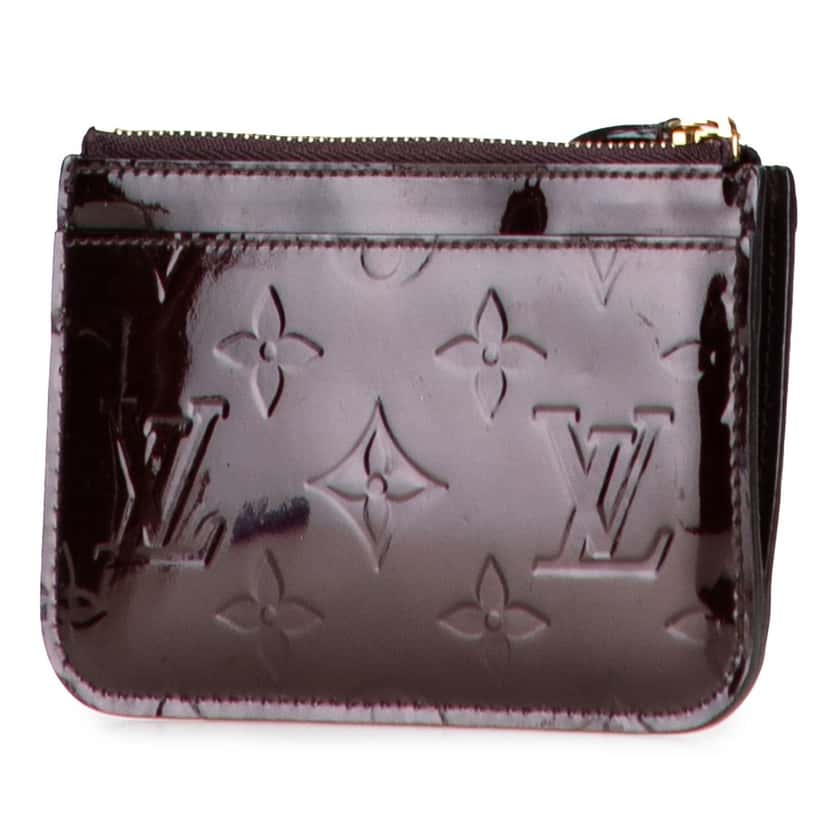 Louis Vuitton Monogram Vernis Key Pouch Purple Leather Very good condition - Back View