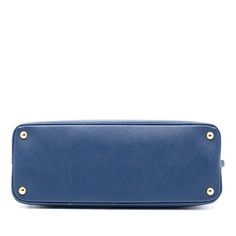 Prada Large Saffiano Lux Promenade Satchel Blue Leather Very good condition - Inside View