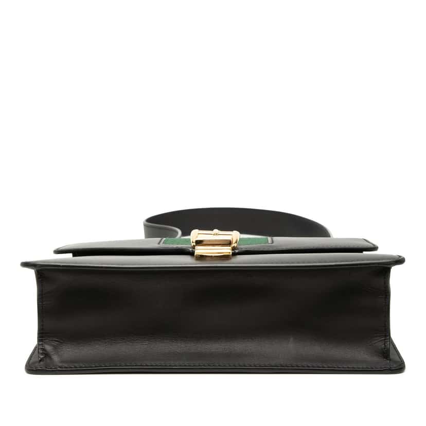 Gucci Small Leather Web Sylvie Satchel Black Leather Very good condition - Inside View