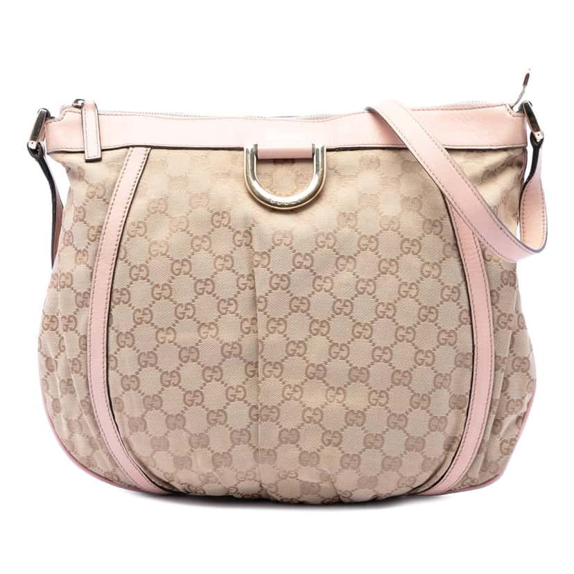 Gucci GG Canvas Abbey D Ring Crossbody Beige Very good condition - Front View