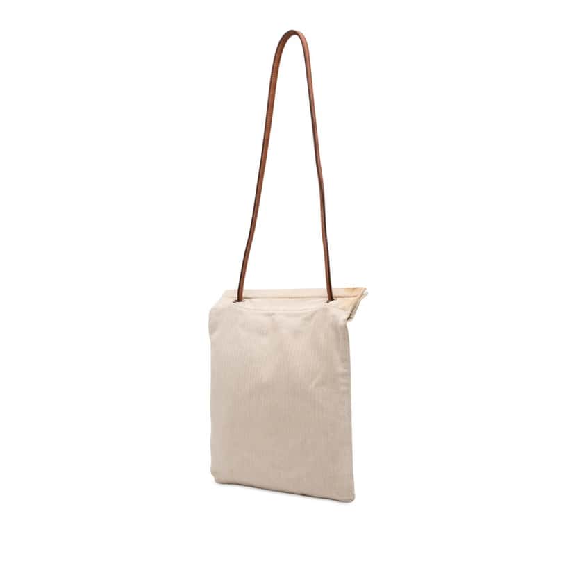 Hermès Toile Aline Grooming Bag MM Beige Good condition - Back View