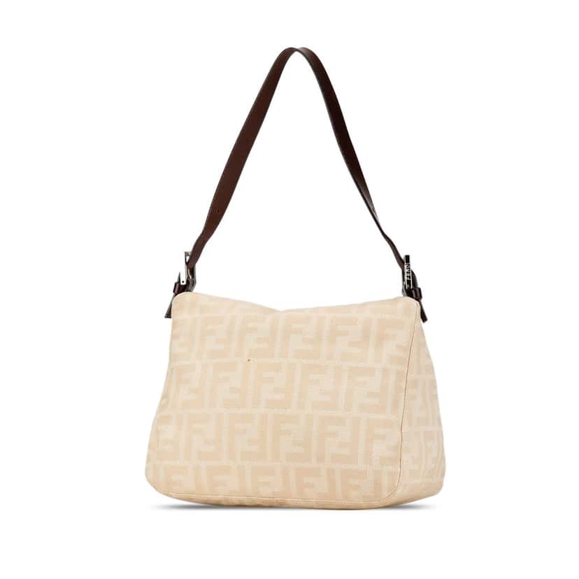 Fendi Zucca Canvas Double Flap Mamma Beige Very good condition - Back View