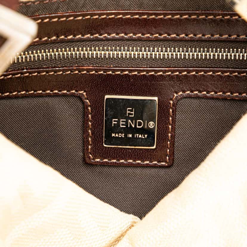 Fendi Zucca Canvas Double Flap Mamma Beige Very good condition - Box View
