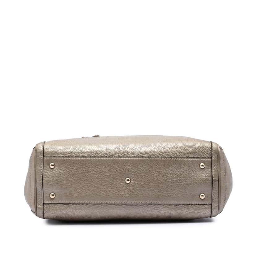 Gucci Metallic Grained Leather Bella Tote Gold Leather Very good condition - Inside View