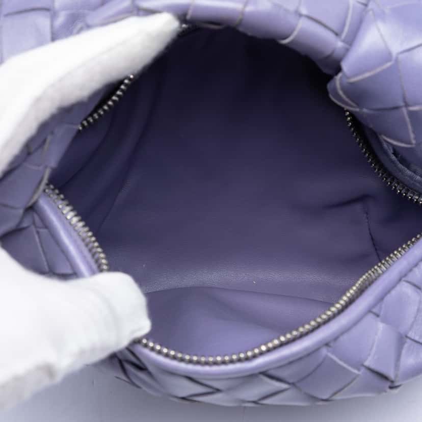 Bottega Veneta Mini Nappa Intrecciato Jodie Purple Leather Very good condition - Model View