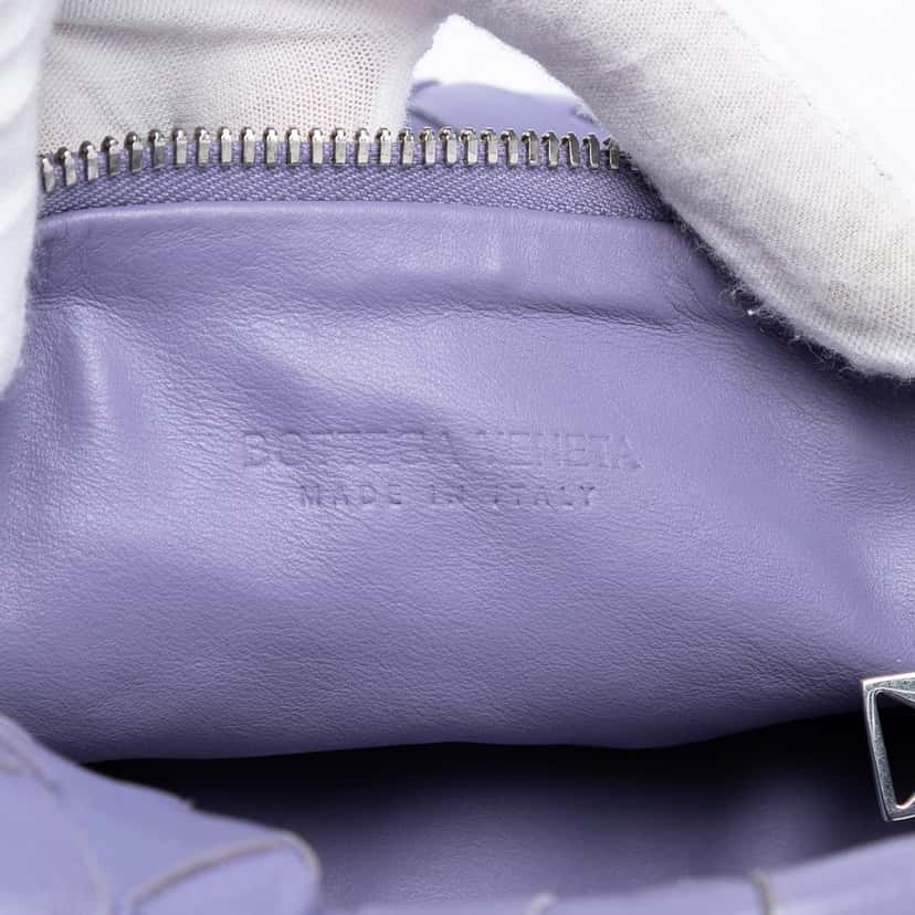 Bottega Veneta Mini Nappa Intrecciato Jodie Purple Leather Very good condition - Box View