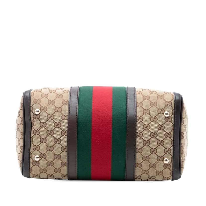 Gucci Medium GG Canvas Web Joy Boston Bag Beige Very good condition - Inside View