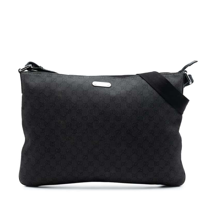 Gucci GG Denim Crossbody Black Very good condition - Front View
