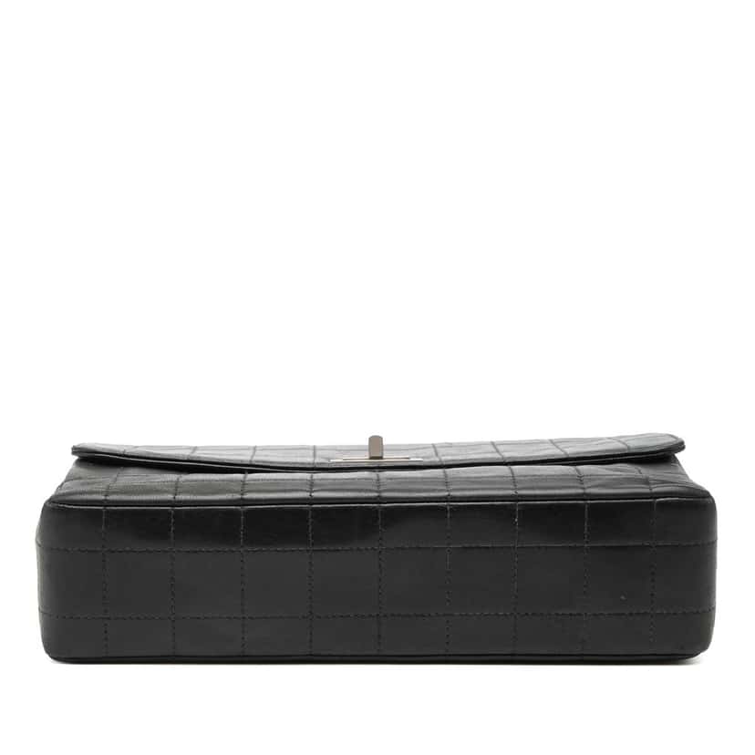 Chanel Chocolate Bar Lambskin Reissue 2.55 Single Flap Black Leather Very good condition - Inside View