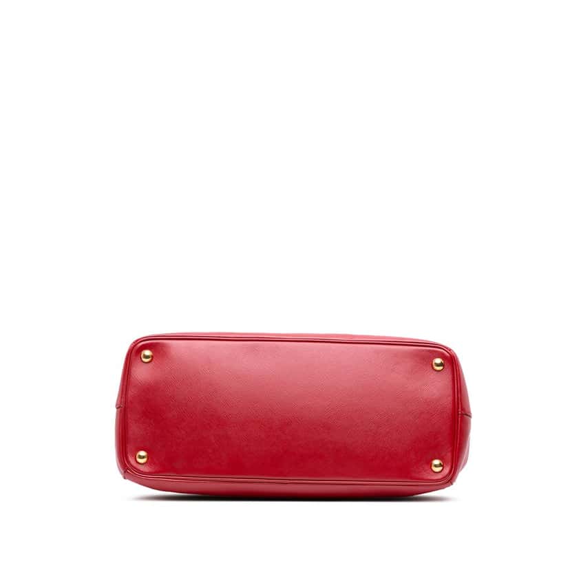 Prada Large Saffiano Lux Galleria Double Zip Satchel Red Leather Very good condition - Inside View