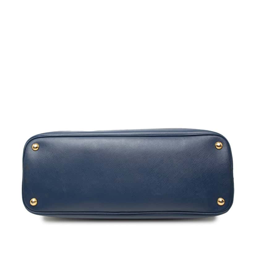 Prada Large Saffiano Lux Promenade Satchel Blue Leather Very good condition - Inside View