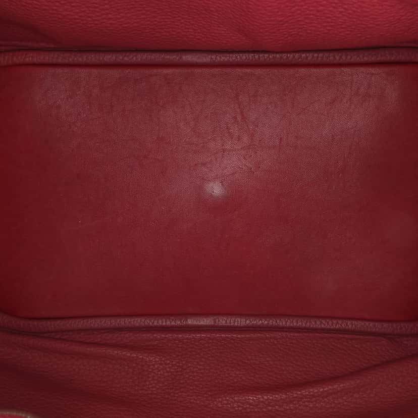 Hermès Clemence Lindy 34 Red Leather Very good condition - Model View