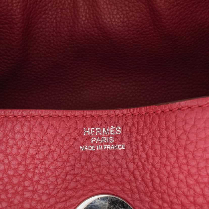 Hermès Clemence Lindy 34 Red Leather Very good condition - Box View
