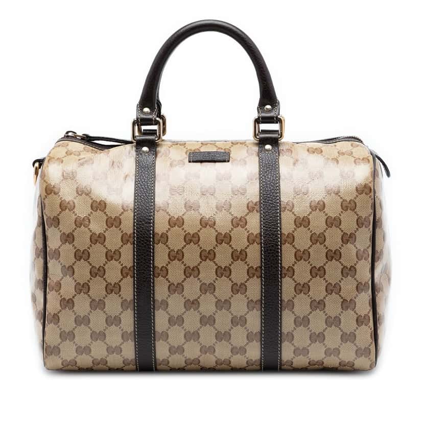 Gucci Medium GG Crystal Joy Boston Bag Beige Very good condition - Front View