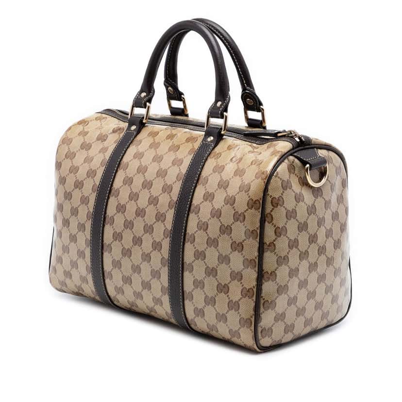 Gucci Medium GG Crystal Joy Boston Bag Beige Very good condition - Back View