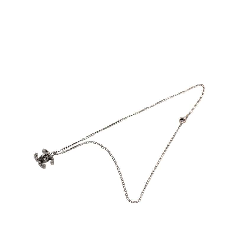 Chanel CC Plated Brass Spike Pendant Necklace Other Metal Very good condition - Front View