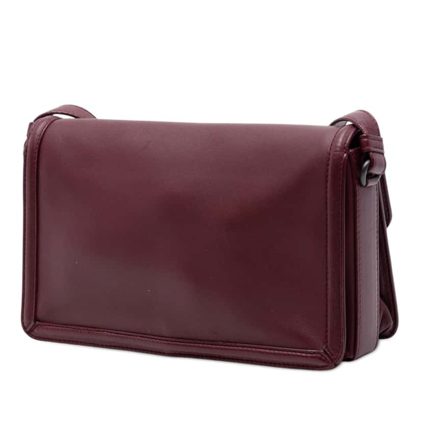 Bottega Veneta Nappa Intrecciato Rialto Shoulder Bag Red Leather Very good condition - Back View