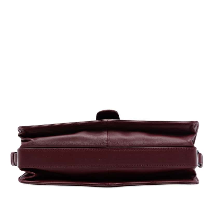 Bottega Veneta Nappa Intrecciato Rialto Shoulder Bag Red Leather Very good condition - Inside View