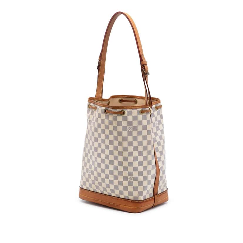 Louis Vuitton Damier Azur Noe GM White Very good condition - Back View