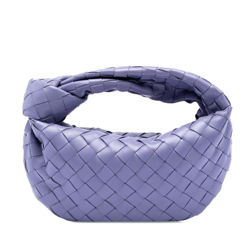 Bottega Veneta Mini Nappa Intrecciato Jodie Purple Leather Very good condition - Front View