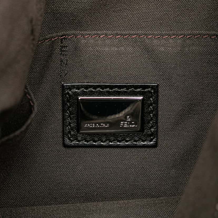 Fendi Zucchino Canvas Crossbody Black Very good condition - Box View