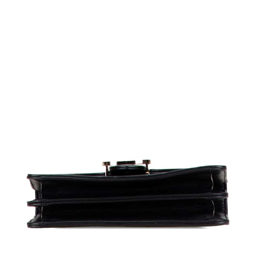 Gucci Small Dollar Calfskin Interlocking G Crossbody Black Leather Very good condition - Inside View